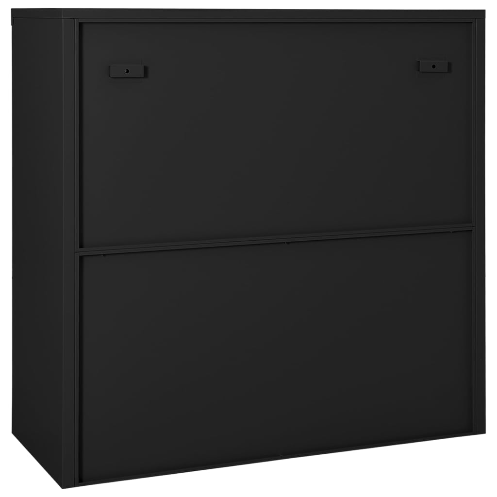 vidaXL Sliding Door Cabinet with Planter Box Anthracite Steel-7