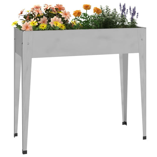 vidaXL Garden Planter 39.6"x15.9"x35.4" Galvanized Steel-1