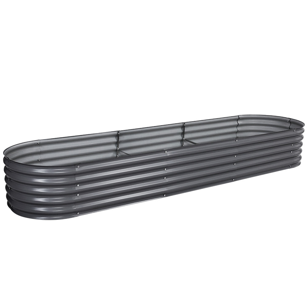 Greenfingers 320X80X42CM Galvanised Raised Garden Bed Steel Instant Planter-0