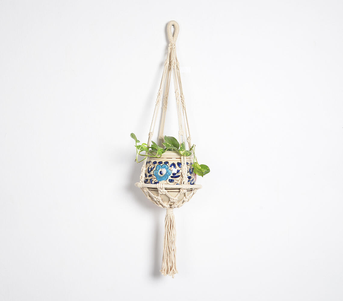 Bohemian Macrame Planter-0