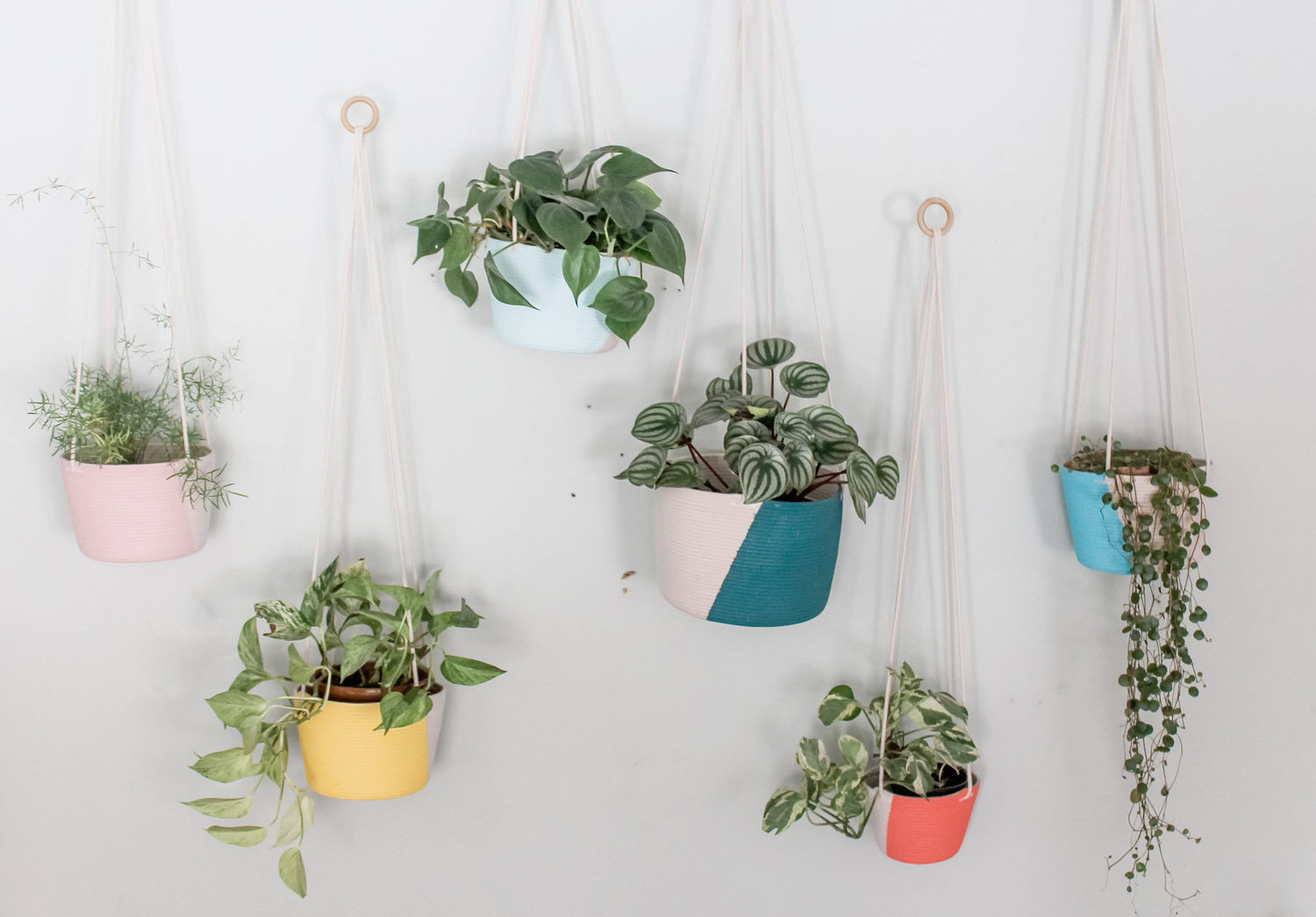 Colour Block Hanging Planter-1