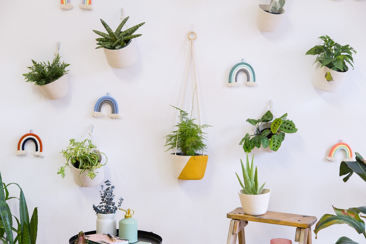 Colour Block Hanging Planter-0