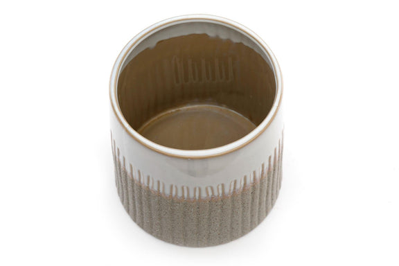 Two-tone Textured Ceramic Planter-1